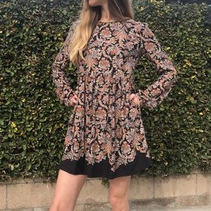 Zara Trafaluc Paisley Printed Mini Dress